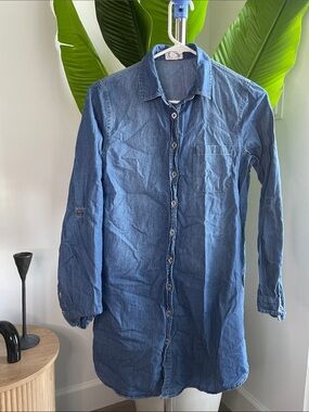 Ali & Kris Men's Denim Button-Down Shirt - Blue